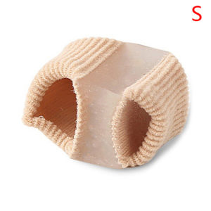 Yuoo 1pc Toe Separator Spacers 2 Loops Fabric Bunion Corrector with Gel Lining for Bunion Pain Relief and Overlapping Toe