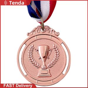 Kids Sports Event Medal 2 Inch Round Gold Medal for School Competition Award Gift