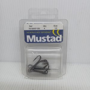 1pack 4pcs Mustad 78166NP-BN Frog Double Fishing Hooks