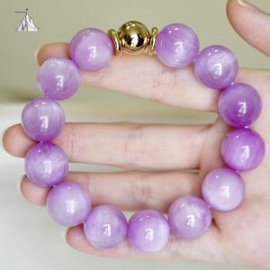 Montagne Jewelry Natural 15mm Kunzite Bracelet 925 Silver Fine Jewellery