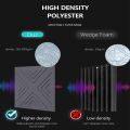 BEIYIN 12 Pcs Polyester Fiber Acoustic Insulation Panels 30x30x0.9cm Perforated Soundproof Padding,Sound Absorption Tiles Wall Noise Decoration for Home Studio/Offices/KTV/Gaming Rooms. 