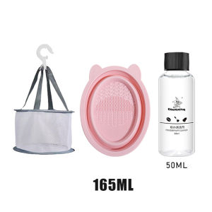 Makeup Brushes Sponges Cleaning Liquid for Make Up Egg Sponge Transparent Gel Cleaner Cleaning Bowl Sponge Drying Net Foldable Silicone Egg Cleaner Make Up Brush Scrub Tools Brush Cleaner Scruber Kits Brushes Washing Tools