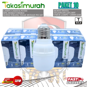 PROMO PAKET ISI 10 PCS Takasimurah Lampu LED Bulb 5 Watt SNI Bohlam LED Cahaya Putih Super Terang 5 WATT Takasimurah isi 10 pcs