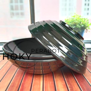 2pcs Mangkuk Ramen jumbp manglkuk lebar 21 cm melamin tebal tahan panas model ulir timbul