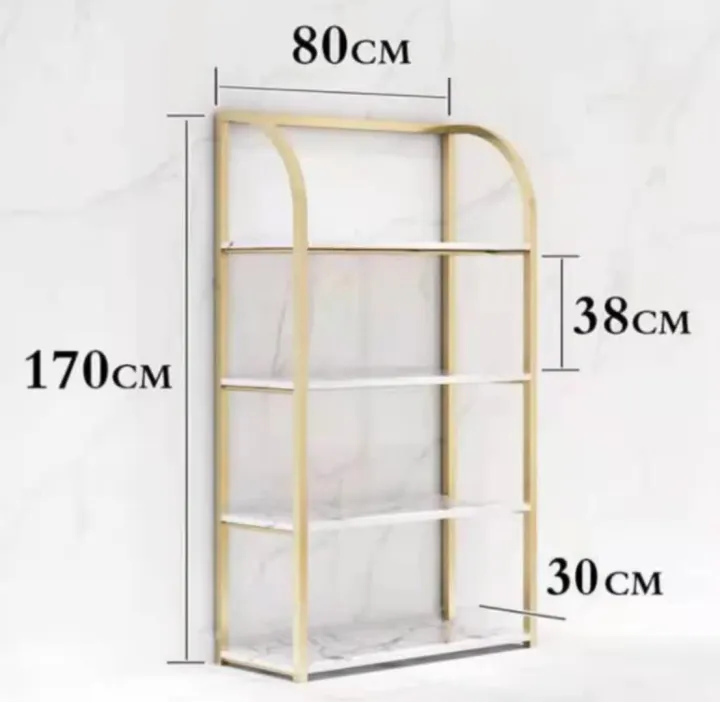 Clothing store shoe rack bag gold display rack floor-standing