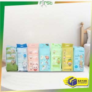 FH-C949 Tissue Basah Mini Karakter Travel 8in1 / Tisue Basah Bayi Bebas Alkohol 1Pack Isi 8PCS