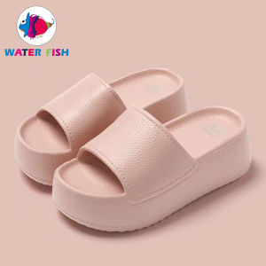 Water fish brand womens platform slippers 6CM height EVA material feet feel light and comfortable