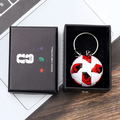 2026 United States Canada and Mexico World Cup Football Match Football Keychain Ten Thousand Flag Pendant Ronaldo and Messi Souvenir Gift Box