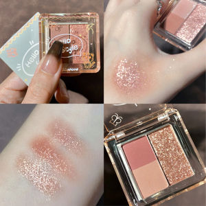 Clara. Small and Portable Eyeshadow Palette Earth Color Eyeshadows Shiny Eye Shadow Pallet Makeup Pigmentosa Cosmetic