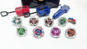 SKISOPGO Battle Gyro Toy Set 18PCS Spinning Launcher 12 Gyro Classic Battle Top Toys Gift for Kids Boys