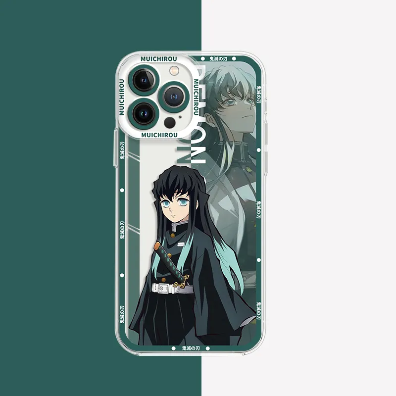 2 Stück Handyhülle Für Apple IPhone 13 Hülle 6.1'', Anime Motiv Kamado Nezuko Tanjirou Manga Muster Schutzhülle Jungs Case Schutz Der Linse Design Silikon TPU Cover Stoßfest, Schwarz1