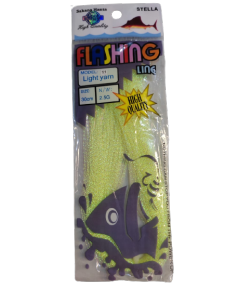 Flashing Line Benang Rumbai Mutiara Bulu Untuk Mata Kail Pancing Stella Products 30cm Sabiki Assist