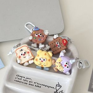 Hands feet simulation cookies cute keychain fun food game pendant cheese biscuit modeling accessories girlfriend gift woman