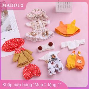 [COD] MADOU2 Quần áo thiết lập cho 16-17cm ob11 búp bê thời trang phù hợp với 1 8 BJD búp bê dressup Váy 6 inch dễ thương quần áo đồng phục