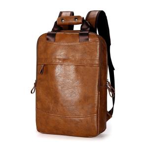Fashion Men Backpack Waterproof PU Leather Travel Bag Man Big Capacity School School Male Mochila Laptop Bag Teenager Backpacks Travel