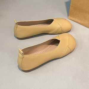 Free Shipping Plus-Size Soft-Soled Slip-On Loafers For Women New Spring And Autumn Styles Comfortable Soft Leather Flats Flat And Non-Slip Shoes