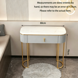 Modern Dressing Table Meja Makeup LED Light Mirror + Vanity Table with Storage Drawer