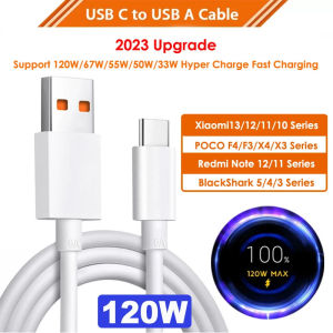 Original Xiaomi 6A 120W 67W USB Type C Cable Turbo Charger Wire Mi 14 13 12 9 Pro Redmi Note 14 13 Pro Plus POCO F5 X5 X7 Pro
