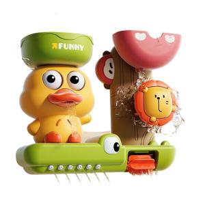 Đáng Yêu vịt hoạt hình Đồ chơi tắm Tắm Playset Cho Trẻ Em Với bánh xe quay Máy phun nước Đồ Chơi Cho Bé Tốt Động Cơ Kỹ Năng