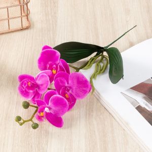 NOBLELYN Silk Flower Simulation Butterfly Orchid Real Touch 4/12 Heads Wedding Fake Flower Modern Home Decor Artificial Phalaenopsis Bouquet Wedding Decoration