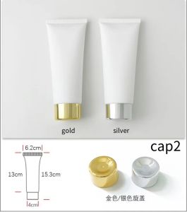 10/30/50pcs Empty 100ml Matte White Squeeze Tube Soft Tube Lotion Bottle Cream Cosmetic Container With Screw /Flip Cap