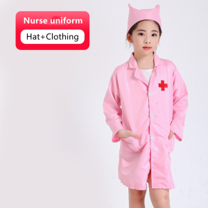 Doctor Costume for Kids Girl Boy Childrens Clothing Role Play Costume Doctors Overall White Gown Nurse Doctor Costume For Kids Set Nurse Uniform For Kids Childrens Clothing Role Play Doctor Set Toys Lab Gown For Kids