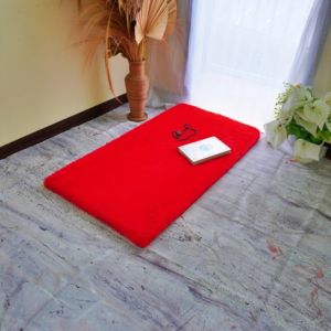 Sajadah bulu rasfur polos ukuran 115 cm x 65 cm x 5.5 cm isi busa LP