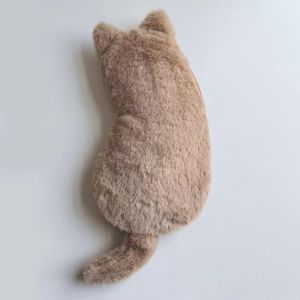 KAKA Cute Cat Plush Pencil Bag Soft Kawaii Animal Stationery Bag Portable Storage Bag Fluffy Pencil Case Student