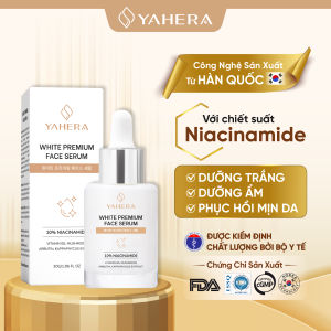 Serum dưỡng trắng da mặt cao cấp YAHERA White Premium Face Serum dưỡng ẩm se khít lỗ chân lông 30ml