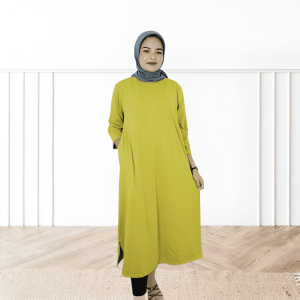 Midi Dress Wanita Clara Midi #2 BO Katun Combed 24s Long Tunik Terbaru 2023 OOTD Hijab Outfit