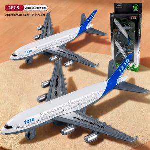 DOWNA 2pcs Hợp  Đồ chơi máy bay phản lực quán tính Kiểm soát lực lượng Nhựa Mô hình máy bay vận tải Chất lượng cao Mô hình máy bay mô phỏng  lùi Trẻ em