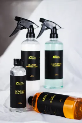 Full detailing Car Kit - All purpose cleaner + Leather protectant + Acid rain remover + Car shampoo