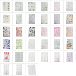 Self Adhesive Face Rhinestones Pearls Sparkling Face Unique Makeup Enthusiast Gems for Social Gatherings