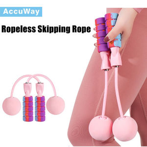 AccuWay Ship in 24H Weighted Jump Rope Adjustable Ropeless Cordless Rope Skipping Wireless Jumping Rope For Indoor/Outdoor