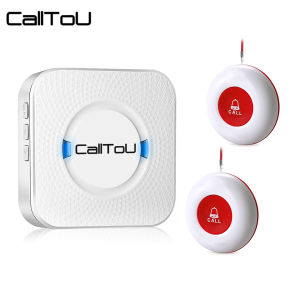 Calltou Nursing Pager Calling System SOS Help System 1 Receiver 2 SOS Buttons For Patients/Elderly/Pregnant Women HJQ01