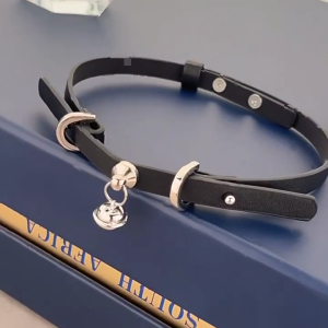 Fashionable Choker With Silver Bell Charm and Sturdy PU Leather Alloy Materials for Trendy Women Seek Individuality
