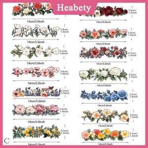 Heabety 7 14 cái đẹp hoa truyền nhiệt các bản vá lỗi trên quần áo dễ dàng để cắt nhiệt Vinyl truyền nhiệt cho búp bê quần áo có thể giặt DIY Craft Nguồn cung cấp