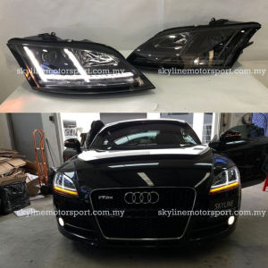 Audi TT  MK2 8J Head Lamp Projector DRL Led Black 100% Taiwan 2006 2007 2008 2009 2010 2011