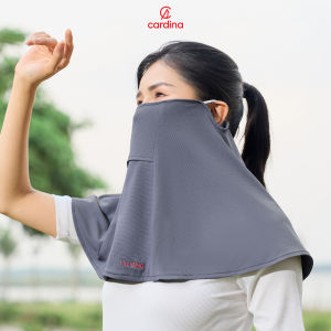 Khẩu trang CARDINA chất liệu Aircool mát lạnh dáng quây cổ lọc bui chống tia UV lõi bông hoạt tính 4KTL02