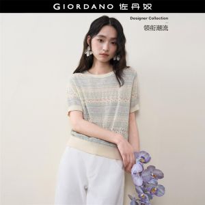 GIORDANO Women Knitwear Breathable Hollow Out Knitwear Casual Stylish Trendy Elegant Comfortable Fashion Classic 18356210