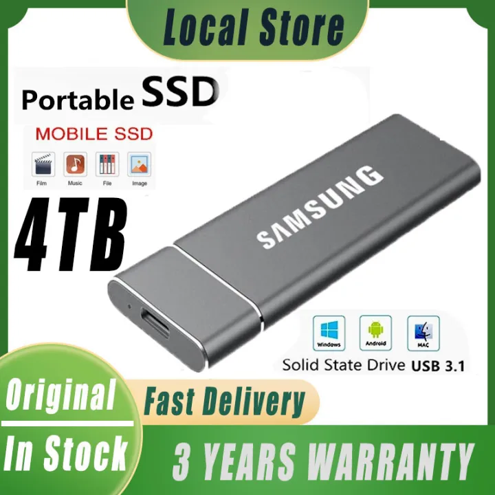 Samsung SSD hard disk external storage hard drive TypeC USB 3.1 portable HD solid state drive 2TB 4TB 8TB 16TB for phone, Computer