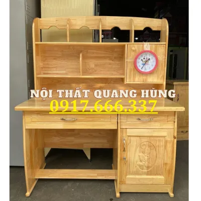 Bàn học sinh gỗ thông tự nhiên đa dạng màu sắc hcm