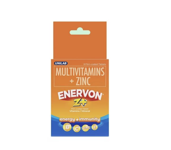 Enervon Z Plus Multivitamins + Zinc 8 Tablets | Lazada PH