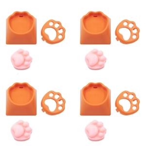 CatPaw Keycaps Silicone Enhanceds ABS Materials Soft Touch AntiWear Caps for Mechanical Keyboards