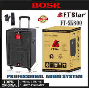 NEW FT STAR TROLLEY SPEAKER FT-SK800 PROFESSIONAL AUDIO SPEAKER/RECHARGEABLE/BLUETOOTH SPEAKER