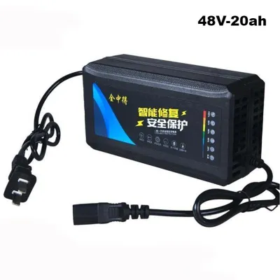 Charger Sepeda Listrik Carger Sepeda Listrik 48v 12ah 20ah 60v 20ah 6 Lampu Menunjukkan Kemajuan Pengisian Daya