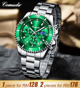 Stylish Quartz Watch for Men with Automatic Selfwinding Three Subdials Night Light