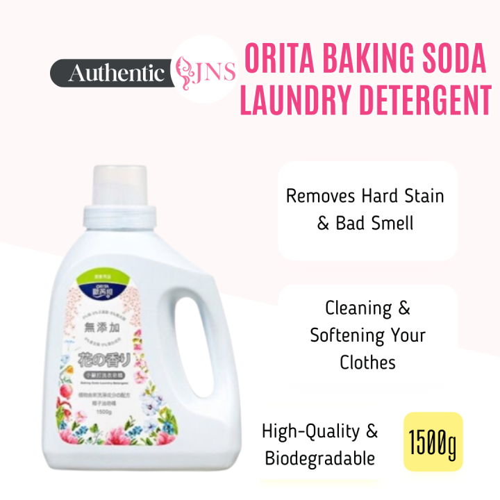 Orita Baking Soda Laundry Detergent Original (1500g) Ready Stock Lazada