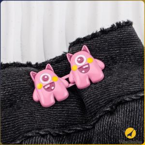 Naukaha 1 Set Cartoon Pattern Waist Buckle For Women Skirt Jeans Adjustable Waist Clip Buttons Accessories