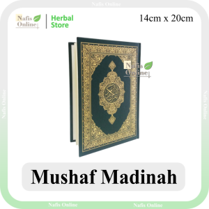Mushaf Madinah 14cm x 20cm Original | Mushaf Madinah Cover Hijau 14x20 cm